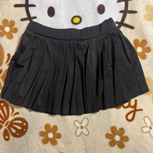 Black Pleated Mini Skirt